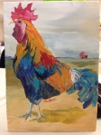 The Rooster 5x7 acrylic on canvas